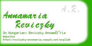 annamaria reviczky business card